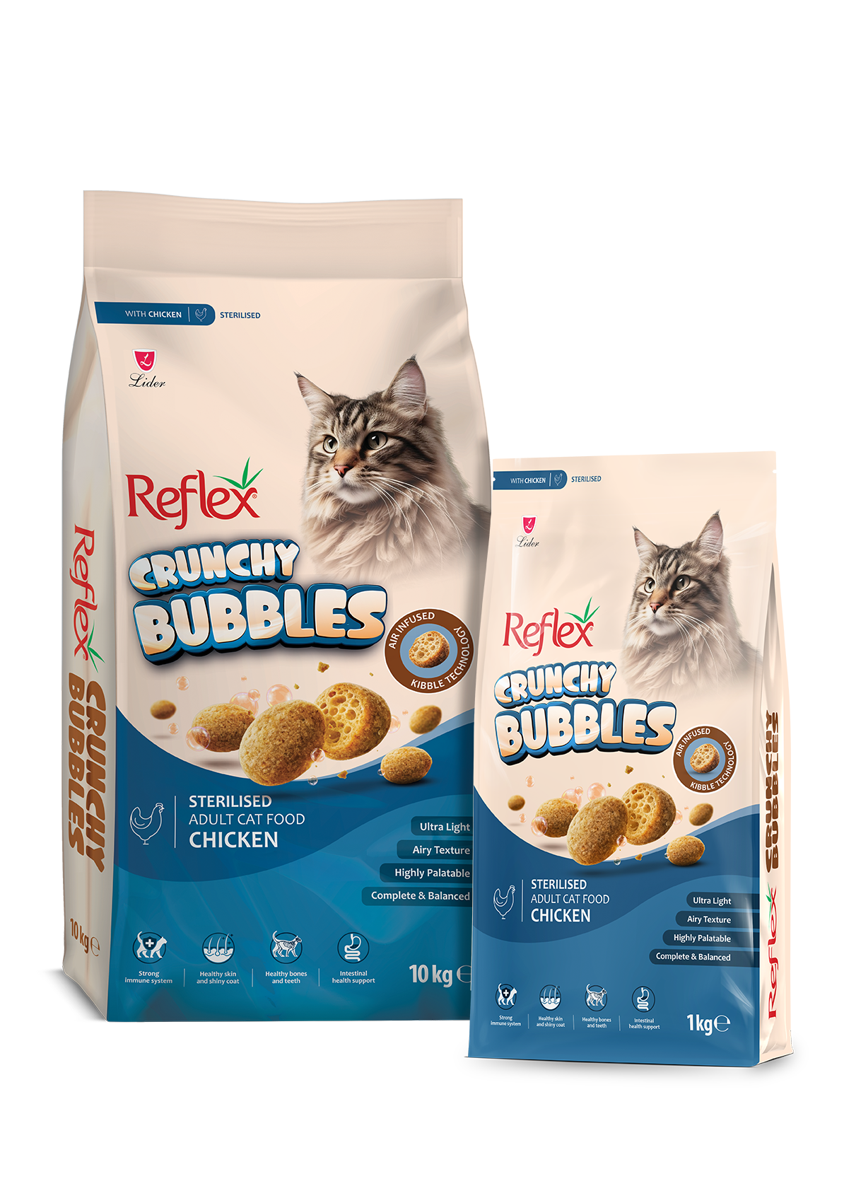Reflex Crunchy Bubble Kısırlaştırılmış Tavuklu Kedi Kuru Maması