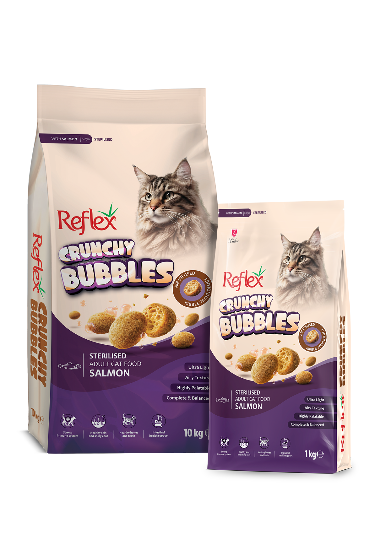 Reflex Crunchy Bubble Kısırlaştırılmış Somonlu Kedi Kuru Maması