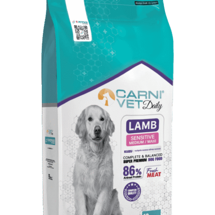 Carni Vet Daily Sensitive Medium&Maxi Yetişkin Kuzulu Köpek Kuru Maması