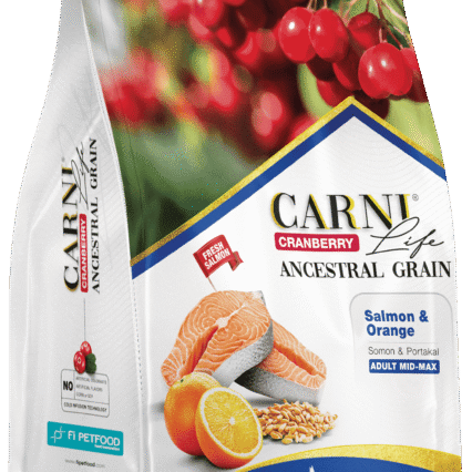 Carni Life Cranberry Ancestral Grain Somon&Portakal Medium&Maxi Yetişkin Köpek Kuru Maması