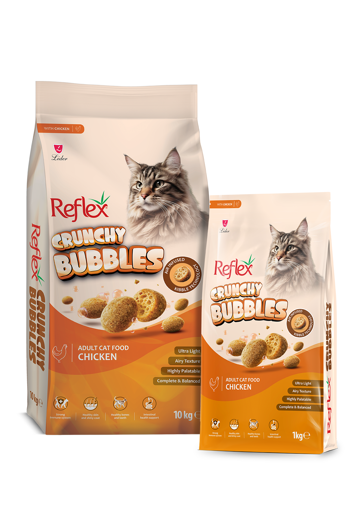 Reflex Crunchy Bubble Yetişkin Tavuklu Kedi Kuru Maması