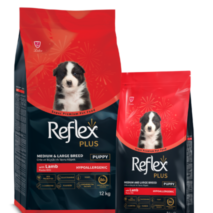 Reflex Plus Kuzu Etli Orta ve Büyük Irk Yavru Köpek Kuru Maması