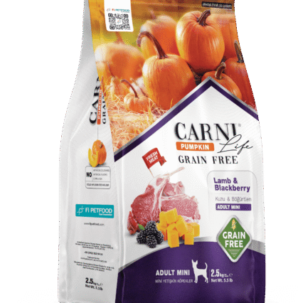 Carni Life Pumpkin Tahılsız Kuzu&Böğürtlen Yetişkin Mini Köpek Kuru Maması