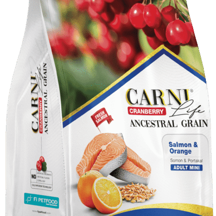 Carni Life Cranberry Ancestral Grain Somon&Portakal Yetişkin Mini Köpek Kuru Maması