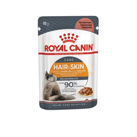 Royal Canin Hair & Skin Care Gravy Yetişkin Kedi Yaş Maması 85g
