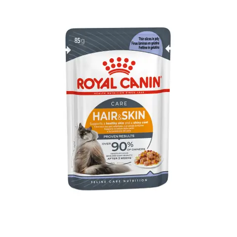 Royal Canin Hair & Skin Care Jelly Yetişkin Kedi Yaş Maması 85g