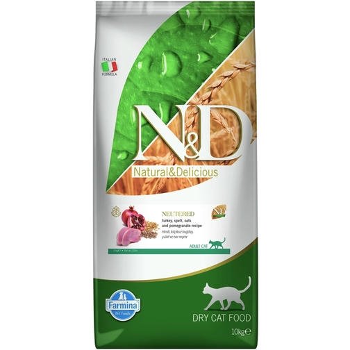 N&D Ancestral Grain Hindili ve Narlı Düşük Tahıllı Kısırlaştırılmış Yetişkin Kedi Maması (10 kg)