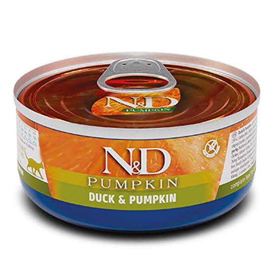 N&D Pumpkin Ördek Etli ve Balkabaklı Yetişkin Kedi Konserve Maması (70 g)