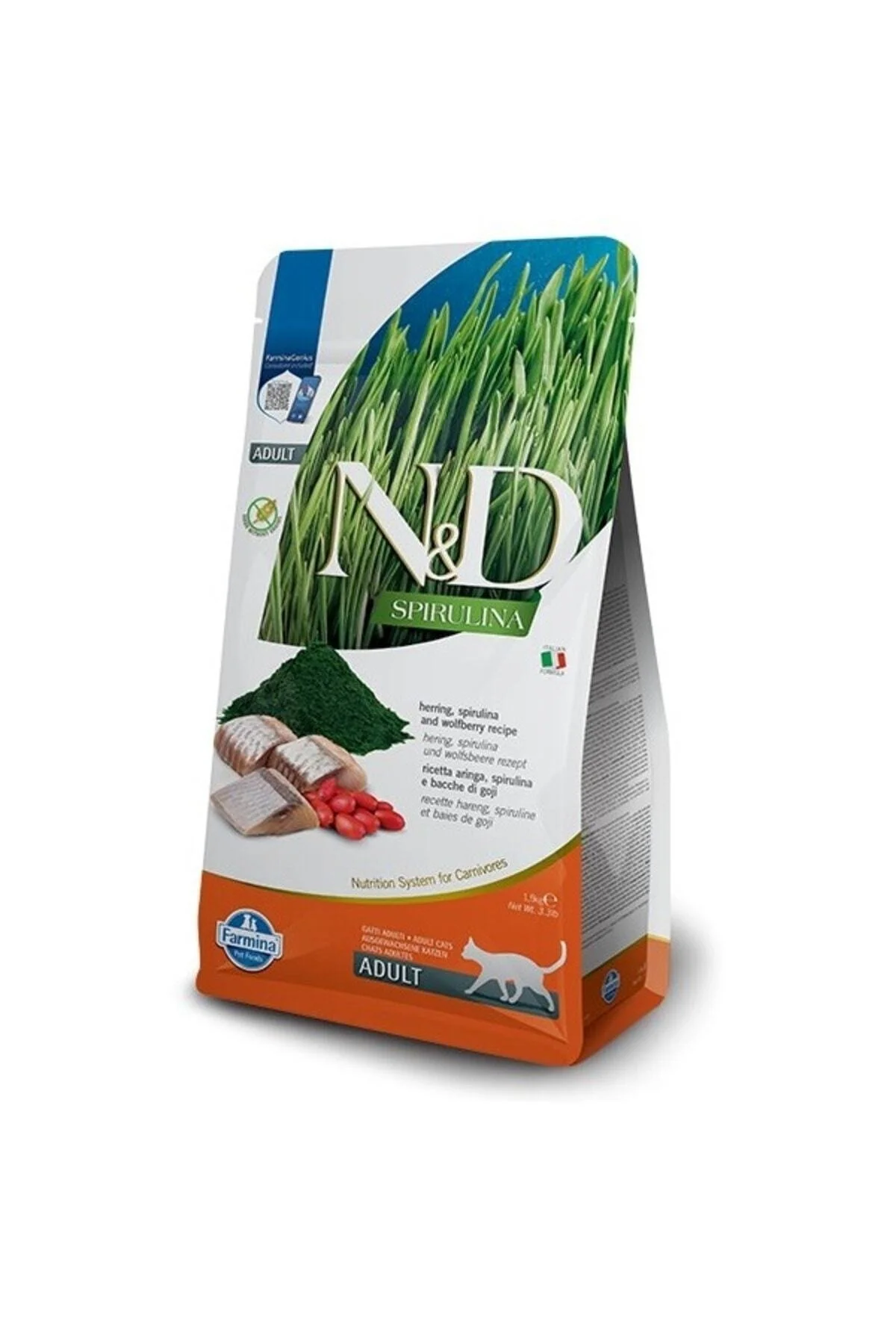 N&D Spirulina Ringa Balıklı ve Goji Meyveli Yavru Kedi Maması (1,5 kg)