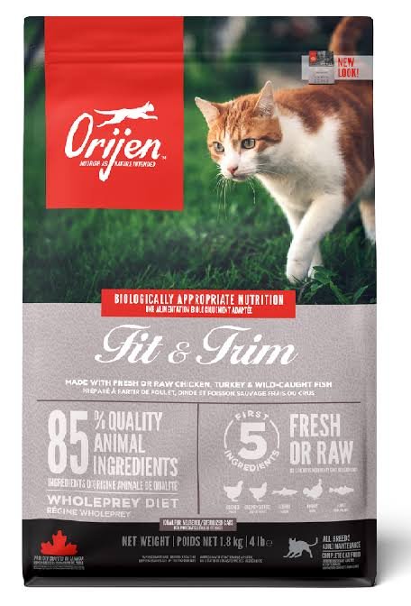 Orijen Fit & Trim Tavuklu, Hindili ve Balıklı Kilo Kontrolü İçin Yetişkin Kedi Maması 5,4kg